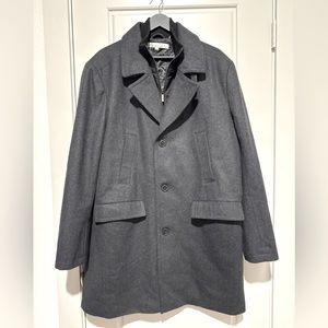 Kenneth Cole Peacoat Men's XLarge Gray Wool Blend
3 Button Zip
